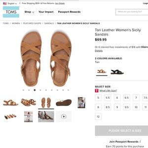 Toms leather sandals